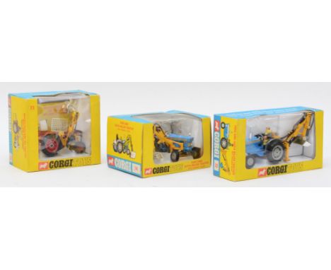 Corgi Toys; A Ford 5000 Super Major Tractor No.72, together with a Massey-Ferguson '165' Tractor with saw attachment, No.73, 