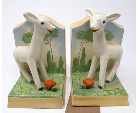 A pair of Art Deco Midwinter Burslem ceramic bookends 