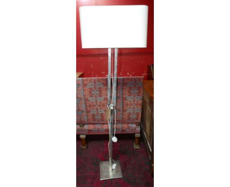 A chrome standard lamp 