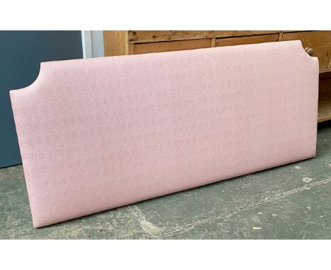 A Super King size upholstered headboard, 183x77cm