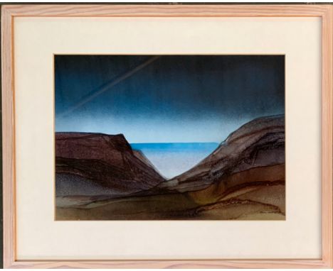 John Hurst (b.1951), 'Cot Valley', mixed media on paper, signed lower right, 27x38cm