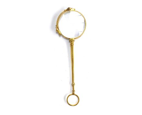 A Victorian gilt metal lorgnette