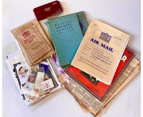 EPHEMERA/PHILATELY. A mixed-bag. To include stamps, newspapers, books and booklets, pre-war Air Mail booklets, cigarette card