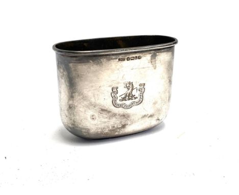 A silver flask base, engraved with the motto 'Fortis Cadere Cedere Non Potest', hallmarked for Sheffield 1887, 47g