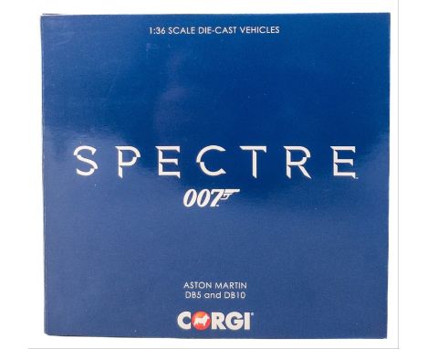 007JAMES BOND SPECTRE (cc08099) Aston Martin DB5 and DB10 in silver scale 1:36 still in original packing in an 'unused condit