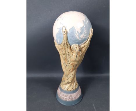 A LLADRO porcelain model of the JULES RIMET World Cup Trophy. Produced in 1978 for the ARGENTINA World Cup by Sport-Billy Pro