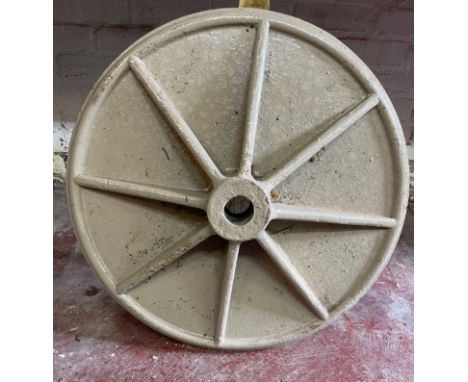 A large cast iron circular VICTORIAN wall bracket used to stabilise subsiding/bulging buildings - diameter 64cm approx - THIS
