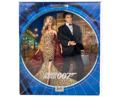 007 JAMES BOND COLLECTOR EDITION BARBIE COLLECTIBLES  by Mattel Ken and Barbie dolls gift set - items have not been removed f