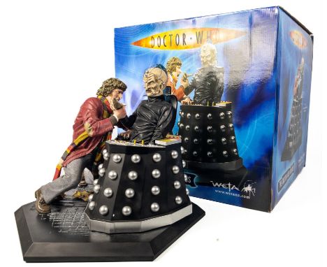 DOCTOR WHO - Dr Who(Tom Baker) and Davros boxed 'UNUSED AS NEW' model by WETA from the episode Genesis Of The Daleks - Polyst