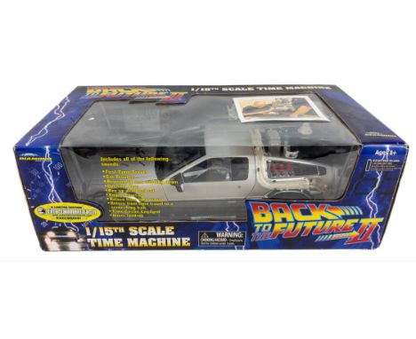 RARE SIGNED CHRISTOPHER LLOYD - Diamond Select Toys, BACK TO THE FUTURE Part III 1/15th Scale De Lorean Time Machine boxed si