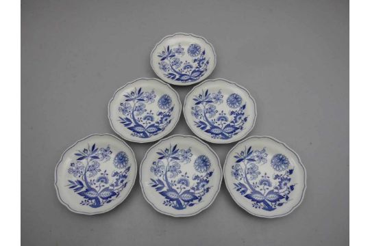 6 Teller Salatteller Zwiebelmuster Dinnerware Porzellan Manufaktur Hutschenreuther 2 H