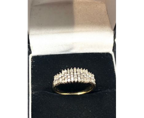 9ct gold diamond cluster dress ring (2.5g) 