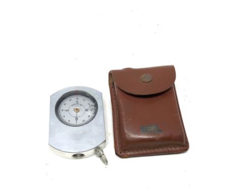 suunto Co helsinki  antique compass working in  leather pouch 