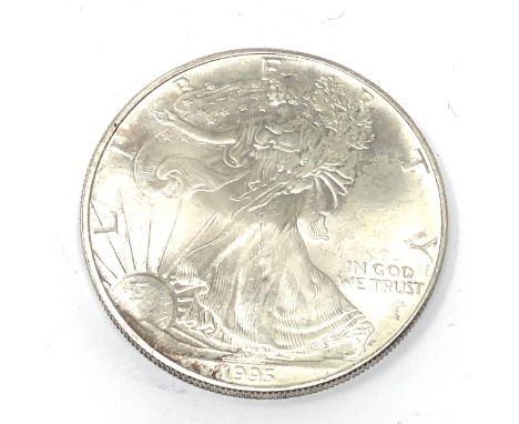 1995 1oz fine silver Liberty Dollar 