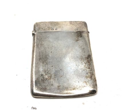 Antique silver card case Birmingham silver hallmarks 