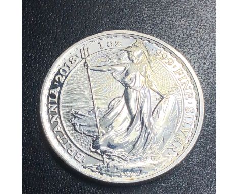 2018  Britannia  fine silver 1oz 2 pound 