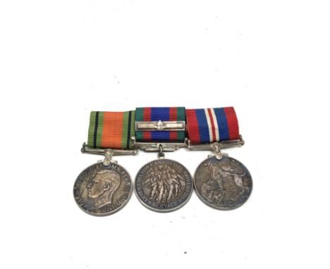 ww2 mounted canadian silver medal group inc voluntary service medal war &amp; defence medals 