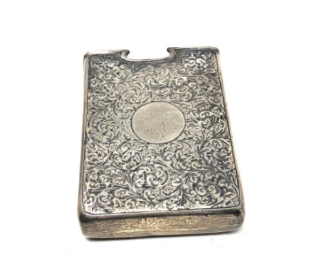 Antique silver playing card case birmingham silver hallmarks 