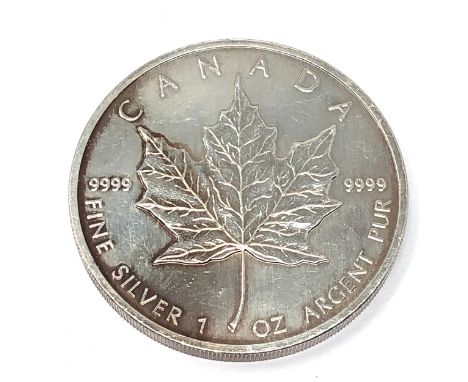1994 Canada fine silver 10z 5 dollars 