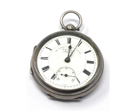 Antique silver open face the express english lever J.G.Graves Sheffield pocket watch the watch is ticking in very good condit