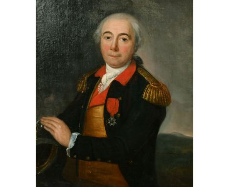 Late 18th / Early 19th Century Continental School, a half-length portrait of a military officer, oil on canvas, 31" x 25.5".