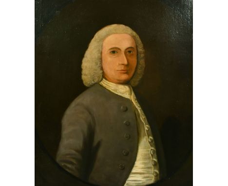 Early 19th Century, Portrait of a gentleman wearing a grey jacket, oil on canvas, 30" x 25".