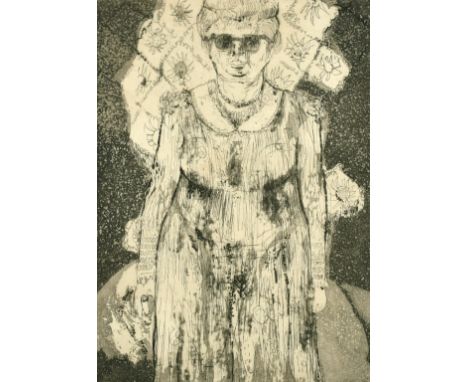 Van Dongen Revisited, A print of a woman standing, inscribed, numbered 3/25 and indistinctly signed, 7" x 4.75".