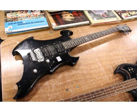 VINTAGE METAL X - an electric guitar with FLOYD ROSE bridge and WILKINSON pickups and machine heads. Missing one nut retainer