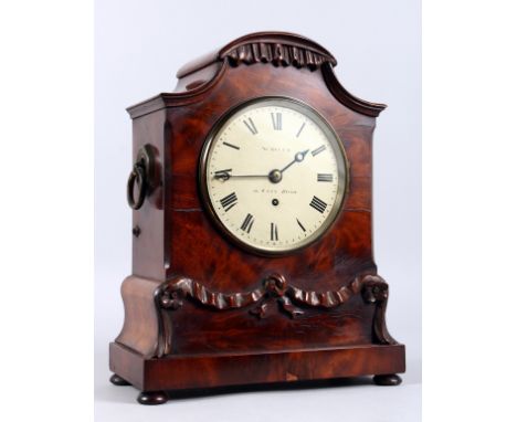 A good Regency mahogany bracket clock