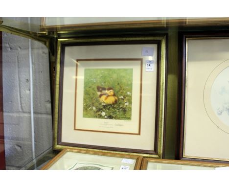 DAVID SHEPHERD "ZIGGY - A VERY SPECIAL MUSCOVY DUCKLING". Colour Print. Signed in Pencil, No. 800/1500. Image 5.5ins x 5.5ins