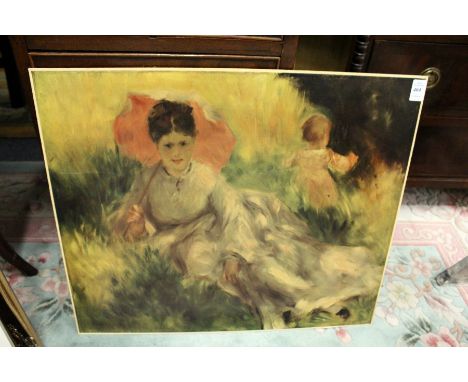 After Renoir mother and child colour print