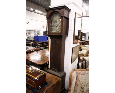 A 19th century oak eight day longcase clock