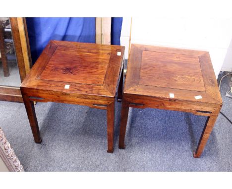 A good pair of Chinese elm lamp tables
