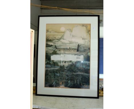 Absract landscape colour print