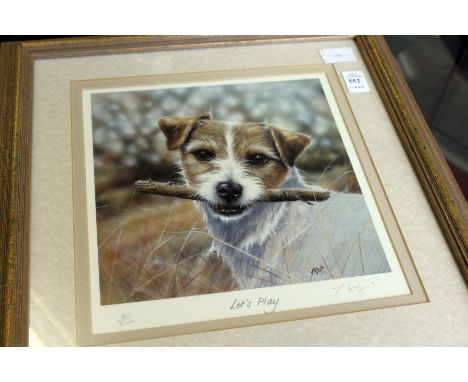 P. DOYLE "LETS PLAY".  Colour Print. Signed in Pencil, No. 162/500. Image 9ins x 8.5ins.