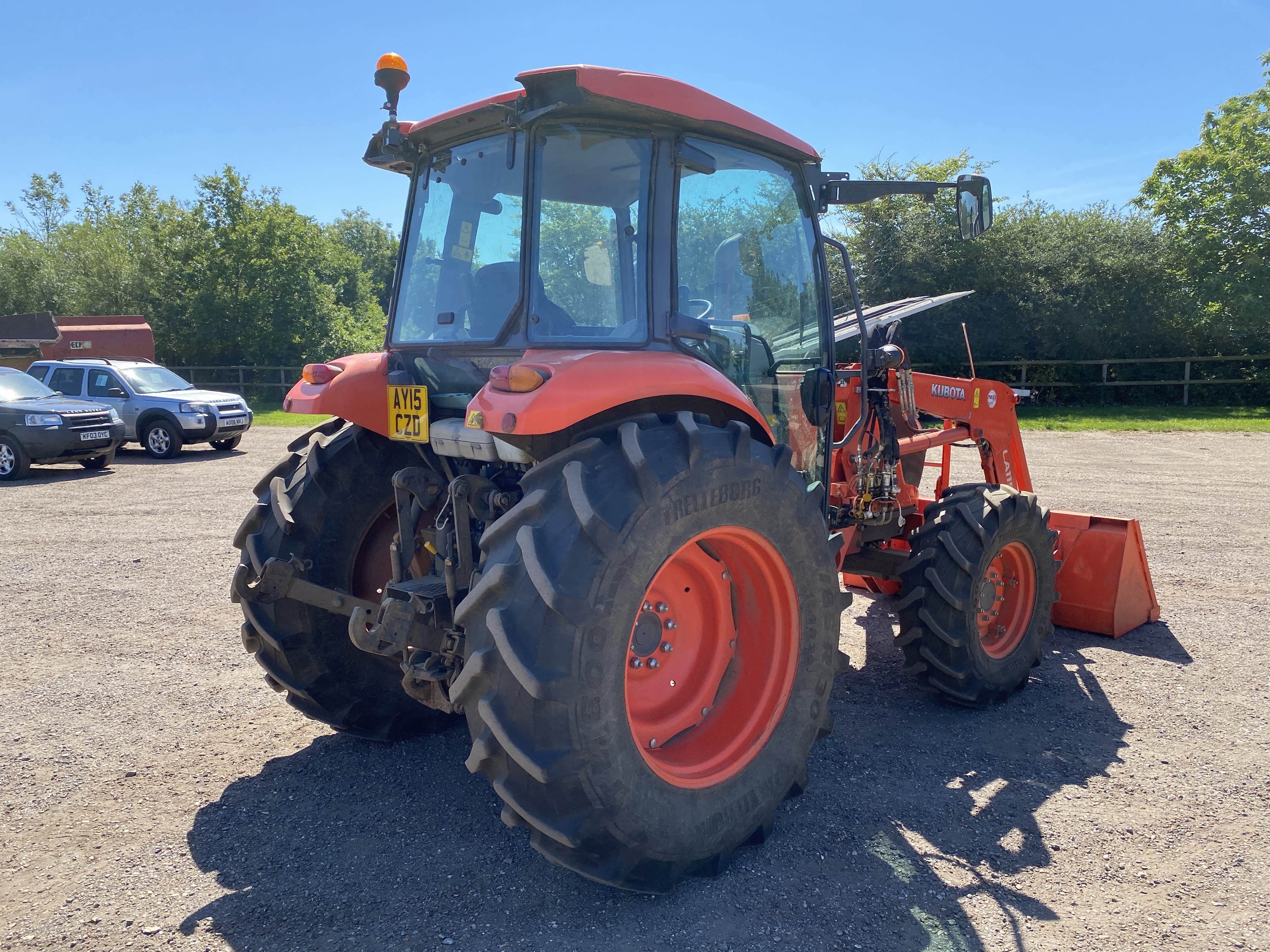 Kubota M7060 4WD tractor. Registration AY15 CZD. Date of first