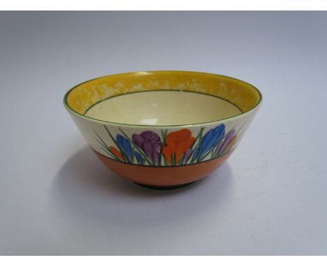 A Clarice Cliff Bizarre "Crocus" pattern bowl, 14cm diameter 