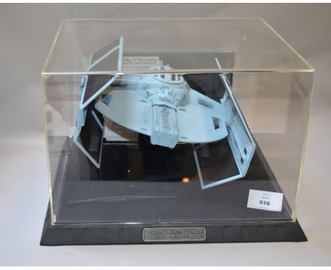 Code 3 Collectibles Star Wars Darth Vader's TIE Fighter with acrylic display case. Boxed, with shipping cartons. 