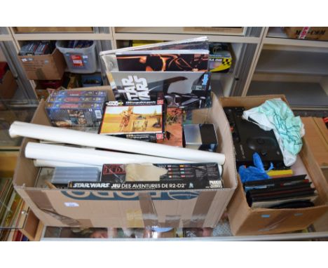 Star Wars. Large quantity of collectable's, including card Death Star parts, Agfa projector with super 8 Star Wars reels, etc