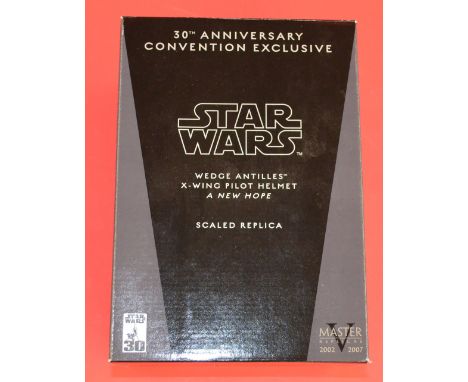 Master Replicas Star Wars SW-367SR 30th Anniversary Conventions Exclusive Wedge Antilles X-Wing Pilot Helmet, 1:45 scale.