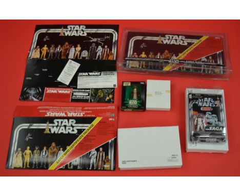 Star Wars Hasbro Early Bird Certificate Package, together with another (card only), a sealed Early Bird Figures set, a George