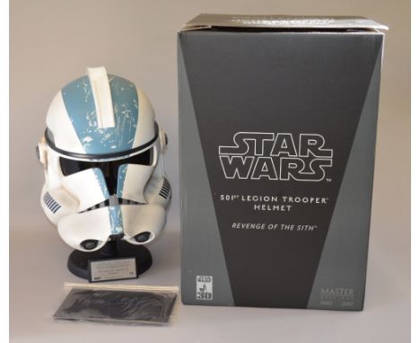 Master Replicas Star Wars SW-178 Episode III: Revenge of the Sith 501st Legion Trooper Helmet, 1:1 scale, ltd.ed. 460/750. E 