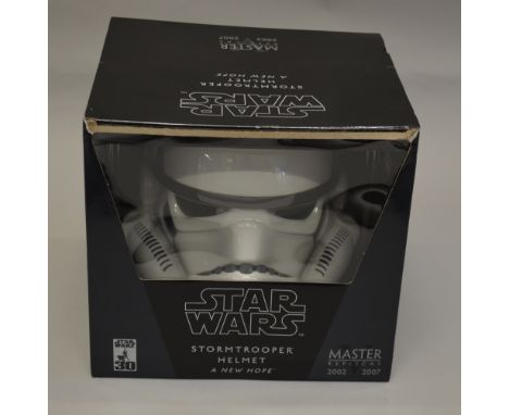 Master Replicas Star Wars SW-153 A New Hope Stormtrooper Helmet, 1:1 scale. E in G box (surface tear along top front, creased