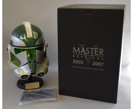 Master Replicas Star Wars SW-158 Episode III: Revenge of the Sith Clone Commander Gree Helmet Helmet, 1:1 scale, 2007 Collect