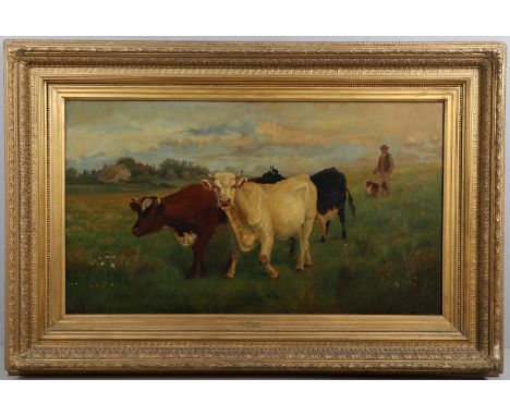 Signed, oil on canvas 59.5 x 105.5cm.  * Formerly attributed to Arthur William Watson (1860-1922), presumably a member of the