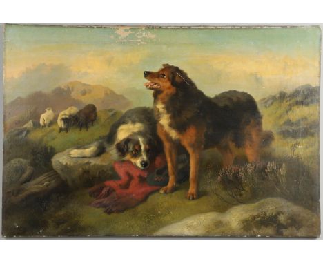 Signed with initials, also signed (or bears signature) on a label on the overlap, oil on canvas, unframed 61 x 91.5cm.  *CR  