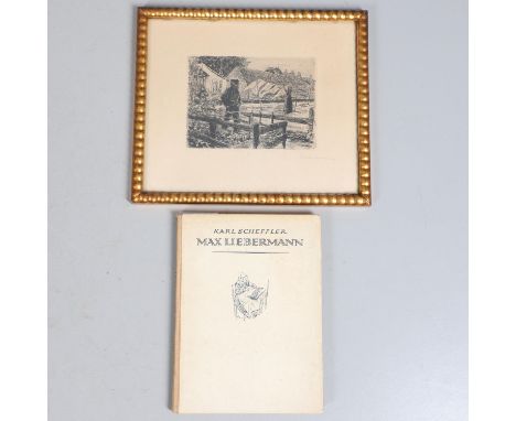 Etching, 1892, signed in pencil Image 14 x 19.5cm.  * Derived from the oil `Hollandische Dorfecke`, illustrated in Karl Schef