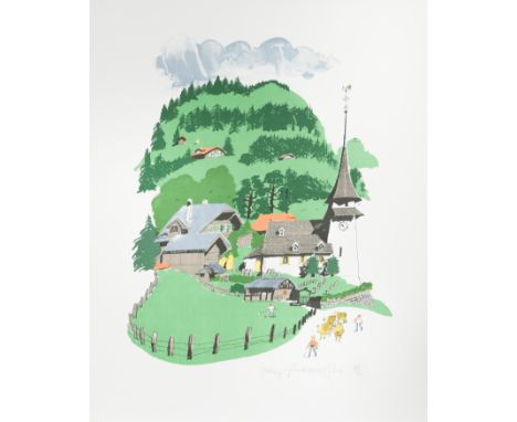 § Paul Hogarth, OBE, RA (British, 1917-2001)Gsteig signed 'Paul Hogarth' and numbered 73/150 (lower right) lithograph, unfram