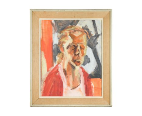 Manner of David BombergPortrait of a woman oil on board 66 x 53cmCondition report: Oil on hardboard. There is some water stai