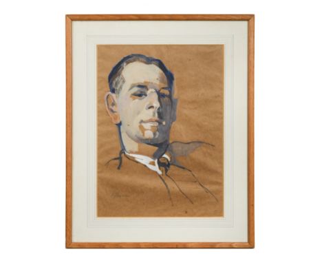 § Hilda Elizabeth Kidman, ASWA (British 1891-1980)Portrait of James Kidman signed 'H.Kidman' (lower right) gouache 33 x 24cm